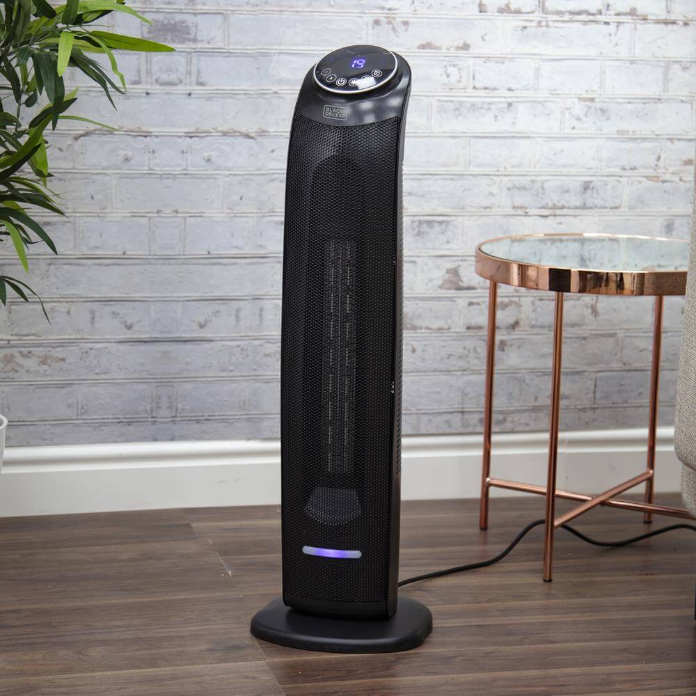 Black Decker Ceramic Tower Fan Heater